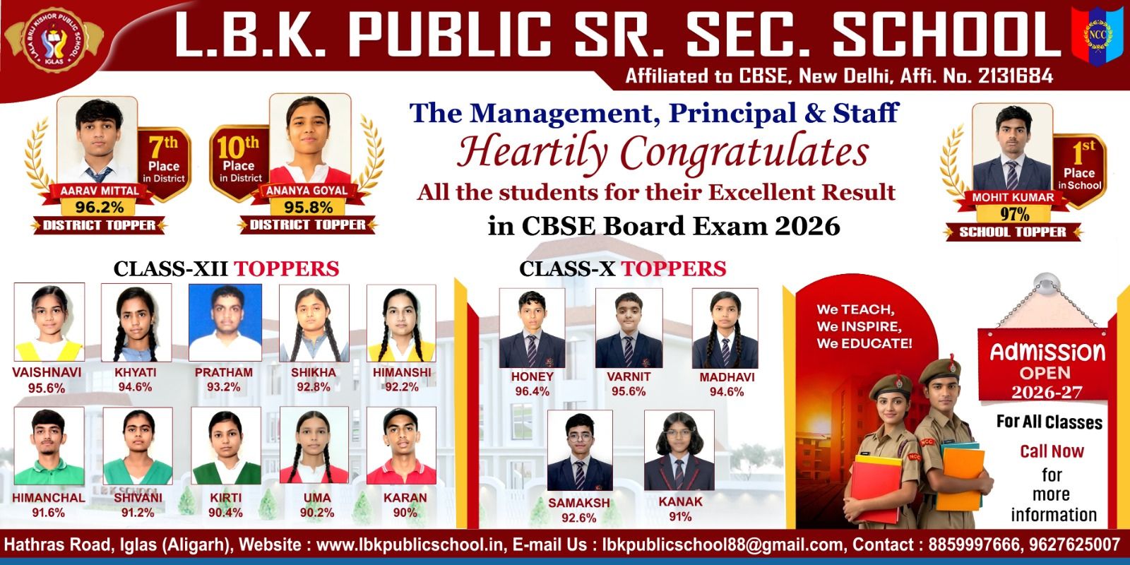 CBSE 2026 Top Achievers